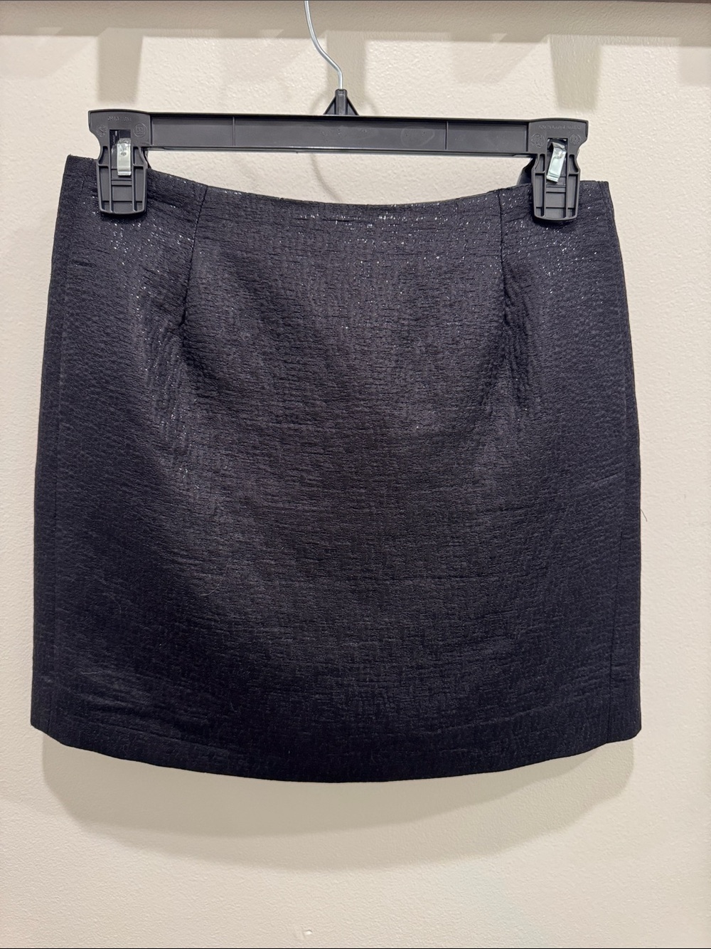 J. Crew Black Textured Pencil Shimmery Mini Skirt